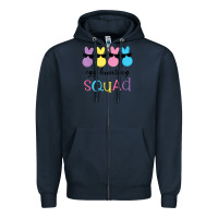 Navy easter egg hunting squad kindergarten squad girls boys kids Zipper Hoodie - linhVisuals