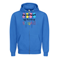 True Royal easter egg hunting squad kindergarten squad girls boys kids Zipper Hoodie - linhVisuals