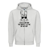 Dove Grey sunglass bunny hip hop hippity  easter gift  mens & womens t shirt Zipper Hoodie - linhVisuals