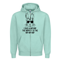 Seafoam sunglass bunny hip hop hippity  easter gift  mens & womens t shirt Zipper Hoodie - linhVisuals