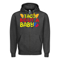 Charcoal Heather taco bout a baby pregnancy announcement cinco de mayo party t shirt Zipper Hoodie - linhVisuals