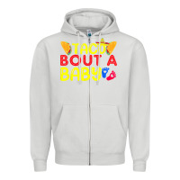 Dove Grey taco bout a baby pregnancy announcement cinco de mayo party t shirt Zipper Hoodie - linhVisuals