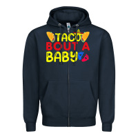 Navy taco bout a baby pregnancy announcement cinco de mayo party t shirt Zipper Hoodie - linhVisuals