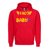 Red taco bout a baby pregnancy announcement cinco de mayo party t shirt Zipper Hoodie - linhVisuals