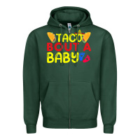 Sports Green taco bout a baby pregnancy announcement cinco de mayo party t shirt Zipper Hoodie - linhVisuals