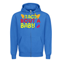 True Royal taco bout a baby pregnancy announcement cinco de mayo party t shirt Zipper Hoodie - linhVisuals