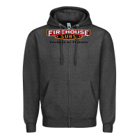 Charcoal Heather firehouse subs Zipper Hoodie - linhVisuals