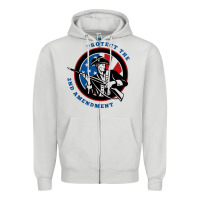 Dove Grey american patriot Zipper Hoodie - linhVisuals