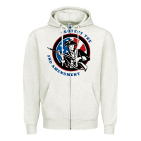 Oatmeal Heather american patriot Zipper Hoodie - linhVisuals