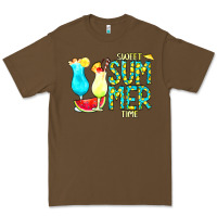 Cacao sweet summer time turquoise yellow Premium Tee - CowCowDesign