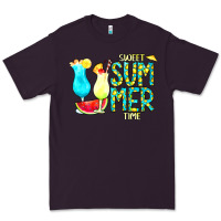 Plum sweet summer time turquoise yellow Premium Tee - CowCowDesign
