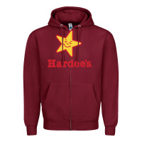 Burgundy hardee's Zipper Hoodie - linhVisuals