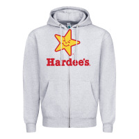 Heather Grey hardee's Zipper Hoodie - linhVisuals
