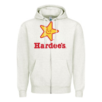 Oatmeal Heather hardee's Zipper Hoodie - linhVisuals