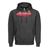 Charcoal Heather hardee's Zipper Hoodie - linhVisuals