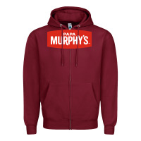 Burgundy papa murphy's Zipper Hoodie - linhVisuals