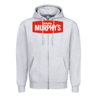 Heather Grey papa murphy's Zipper Hoodie - linhVisuals