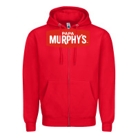 Red papa murphy's Zipper Hoodie - linhVisuals