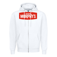 White papa murphy's Zipper Hoodie - linhVisuals