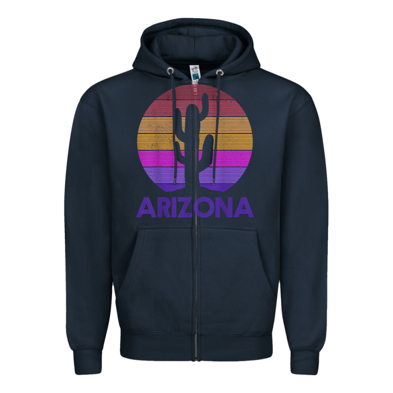 Arizona   Vintage Retro Cactus Souvenir Gift T Shirt Zipper Hoodie by linhVisuals | Teevron