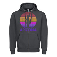 Smoke arizona   vintage retro cactus souvenir gift t shirt Zipper Hoodie - linhVisuals