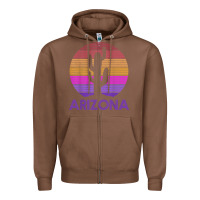 Chestnut arizona   vintage retro cactus souvenir gift t shirt Zipper Hoodie - linhVisuals