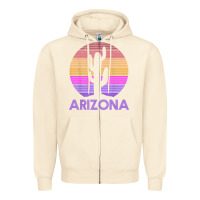Sandshell arizona   vintage retro cactus souvenir gift t shirt Zipper Hoodie - linhVisuals