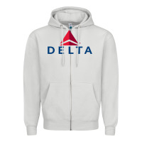 Dove Grey DELTA Zipper Hoodie - linhVisuals