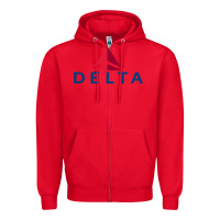 Red DELTA Zipper Hoodie - linhVisuals
