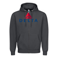 Smoke DELTA Zipper Hoodie - linhVisuals