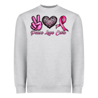 Heather Grey peace love cure Heavyweight Sweatshirt - JahusDesignShop