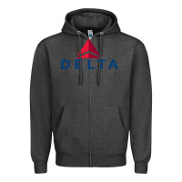 Charcoal Heather DELTA Zipper Hoodie - linhVisuals