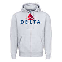 Heather Grey DELTA Zipper Hoodie - linhVisuals