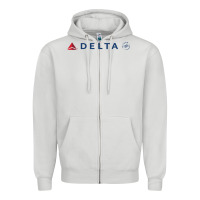 Dove Grey DELTA SKY TEAM Zipper Hoodie - linhVisuals