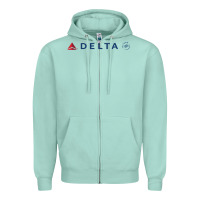 Seafoam DELTA SKY TEAM Zipper Hoodie - linhVisuals