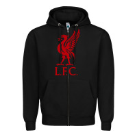 Black LIVERPOOL TEAM Zipper Hoodie - linhVisuals