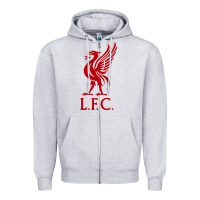 Heather Grey LIVERPOOL TEAM Zipper Hoodie - linhVisuals