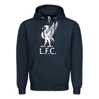Navy LIVERPOOL CLUB Zipper Hoodie - linhVisuals