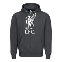 Smoke LIVERPOOL CLUB POPULAR Zipper Hoodie - linhVisuals