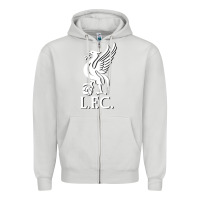 Dove Grey LIVERPOOL CLUB POPULAR Zipper Hoodie - linhVisuals