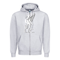 Heather Grey LIVERPOOL CLUB POPULAR Zipper Hoodie - linhVisuals