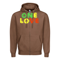 Chestnut reggae colors t  shirtone love reggae lovers pattern t  shirt Zipper Hoodie - linhVisuals