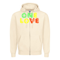 Sandshell reggae colors t  shirtone love reggae lovers pattern t  shirt Zipper Hoodie - linhVisuals