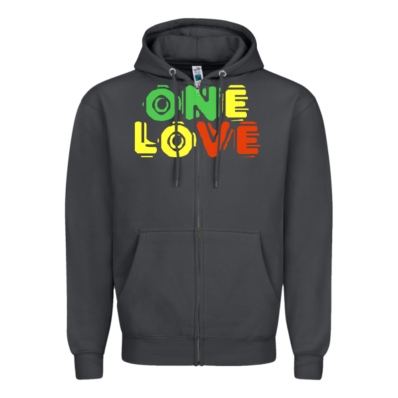 Reggae Colors T  Shirtone Love Reggae Lovers Pattern T  Shirt Zipper Hoodie by linhVisuals | Teevron