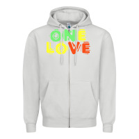 Dove Grey reggae colors t  shirtone love reggae lovers pattern t  shirt Zipper Hoodie - linhVisuals