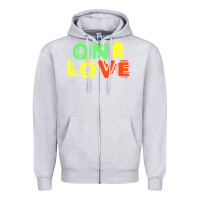 Heather Grey reggae colors t  shirtone love reggae lovers pattern t  shirt Zipper Hoodie - linhVisuals
