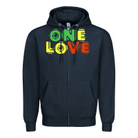Navy reggae colors t  shirtone love reggae lovers pattern t  shirt Zipper Hoodie - linhVisuals