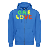 True Royal reggae colors t  shirtone love reggae lovers pattern t  shirt Zipper Hoodie - linhVisuals