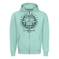 Seafoam universite paris la sorbonne Zipper Hoodie - linhVisuals