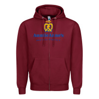 Burgundy auntie anne's Zipper Hoodie - linhVisuals